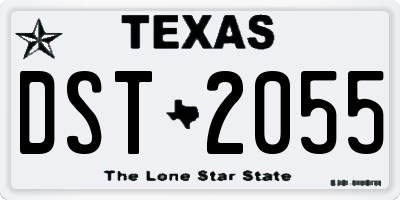 TX license plate DST2055