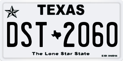 TX license plate DST2060