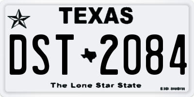 TX license plate DST2084