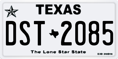 TX license plate DST2085