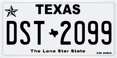 TX license plate DST2099