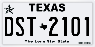 TX license plate DST2101