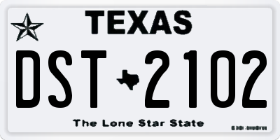 TX license plate DST2102