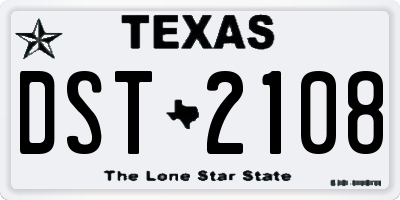 TX license plate DST2108