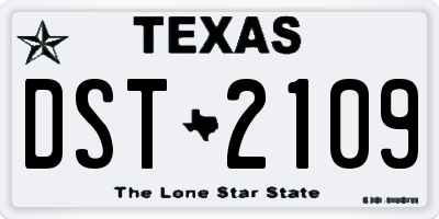TX license plate DST2109