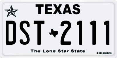 TX license plate DST2111