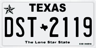 TX license plate DST2119