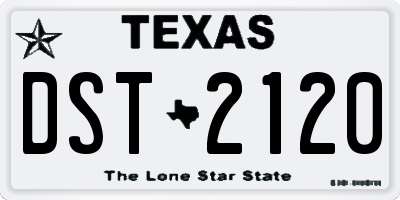 TX license plate DST2120