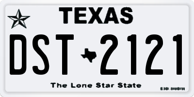 TX license plate DST2121