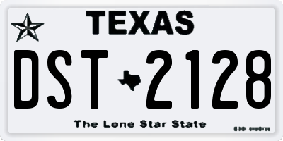 TX license plate DST2128