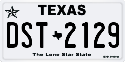 TX license plate DST2129