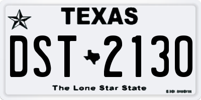TX license plate DST2130
