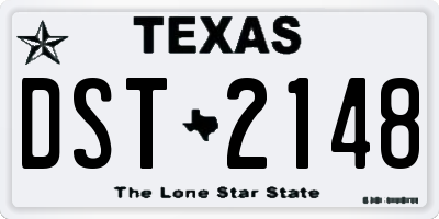 TX license plate DST2148