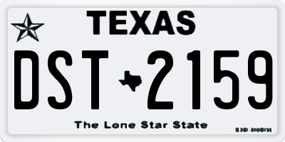 TX license plate DST2159