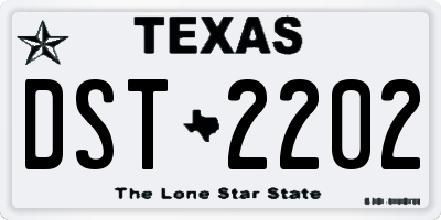TX license plate DST2202