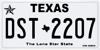 TX license plate DST2207