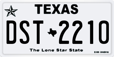 TX license plate DST2210