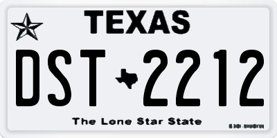 TX license plate DST2212