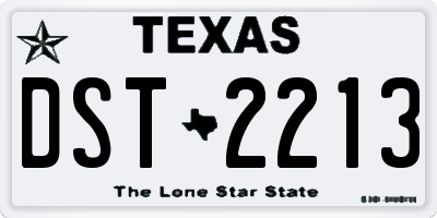 TX license plate DST2213