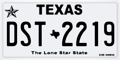 TX license plate DST2219