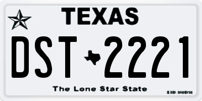 TX license plate DST2221