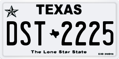 TX license plate DST2225