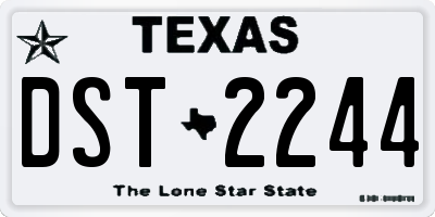 TX license plate DST2244