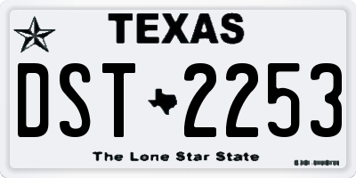 TX license plate DST2253