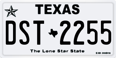 TX license plate DST2255