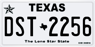 TX license plate DST2256