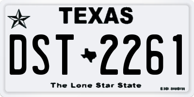 TX license plate DST2261