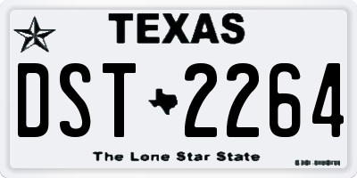 TX license plate DST2264