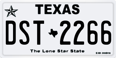 TX license plate DST2266