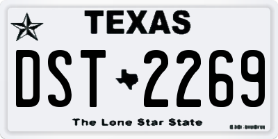 TX license plate DST2269