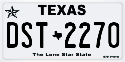 TX license plate DST2270