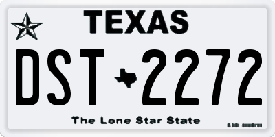 TX license plate DST2272