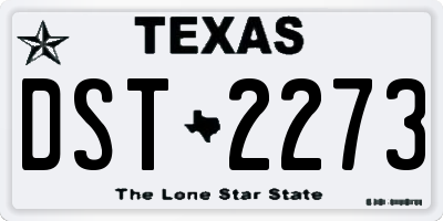 TX license plate DST2273