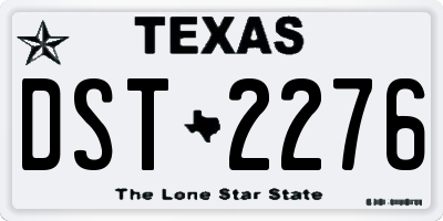 TX license plate DST2276