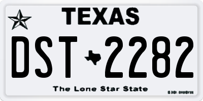 TX license plate DST2282