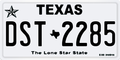 TX license plate DST2285