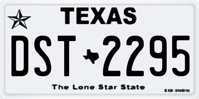 TX license plate DST2295