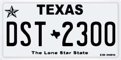 TX license plate DST2300