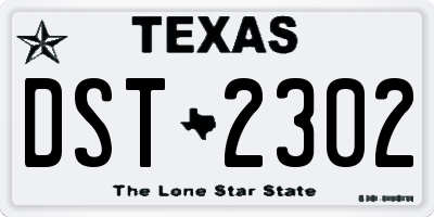 TX license plate DST2302