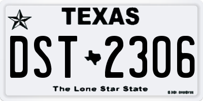 TX license plate DST2306