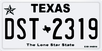 TX license plate DST2319