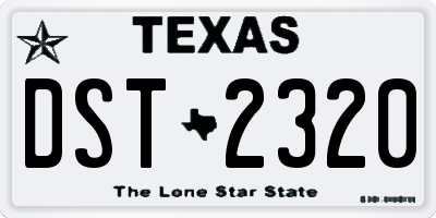 TX license plate DST2320