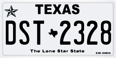 TX license plate DST2328