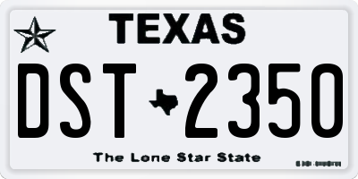 TX license plate DST2350