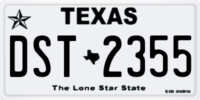 TX license plate DST2355