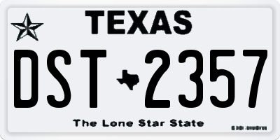 TX license plate DST2357